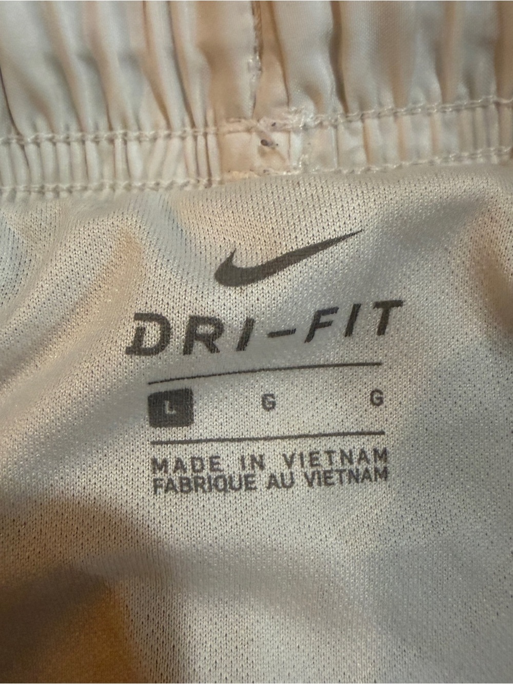 Nike Tempo Women’s White Dri-FIT Running Shorts Sz L - Picture 5 of 7